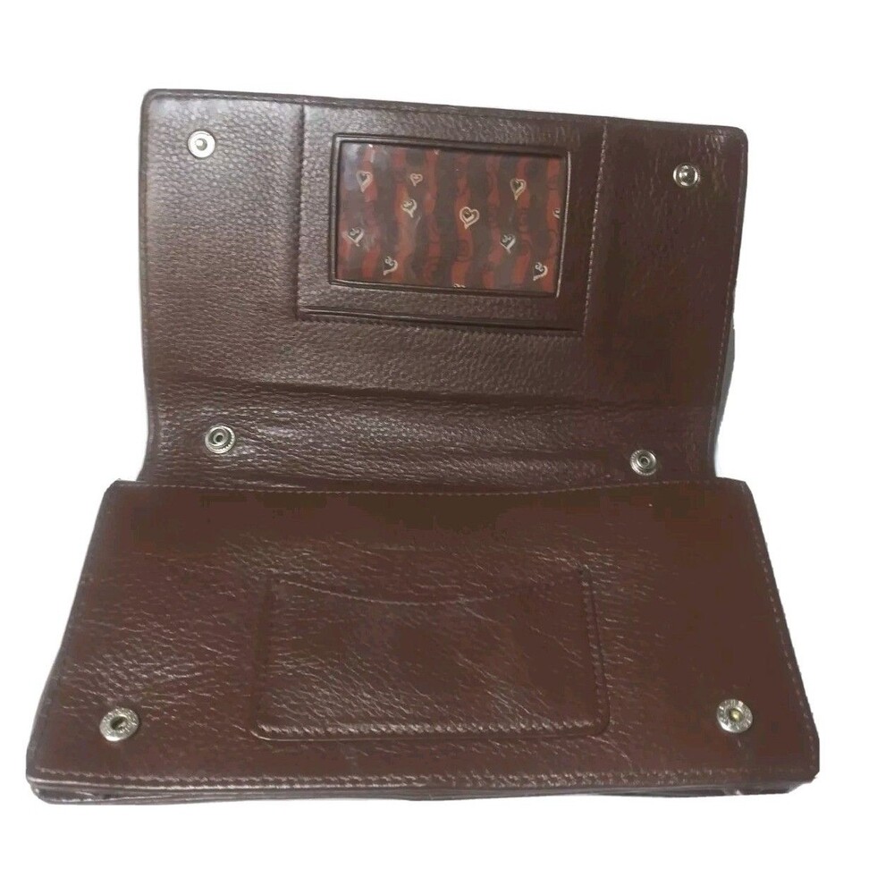 Vintage Brighton Croco Embossed Wallet Organizer Large Brighton Clutch Purse - Picture 3 of 7